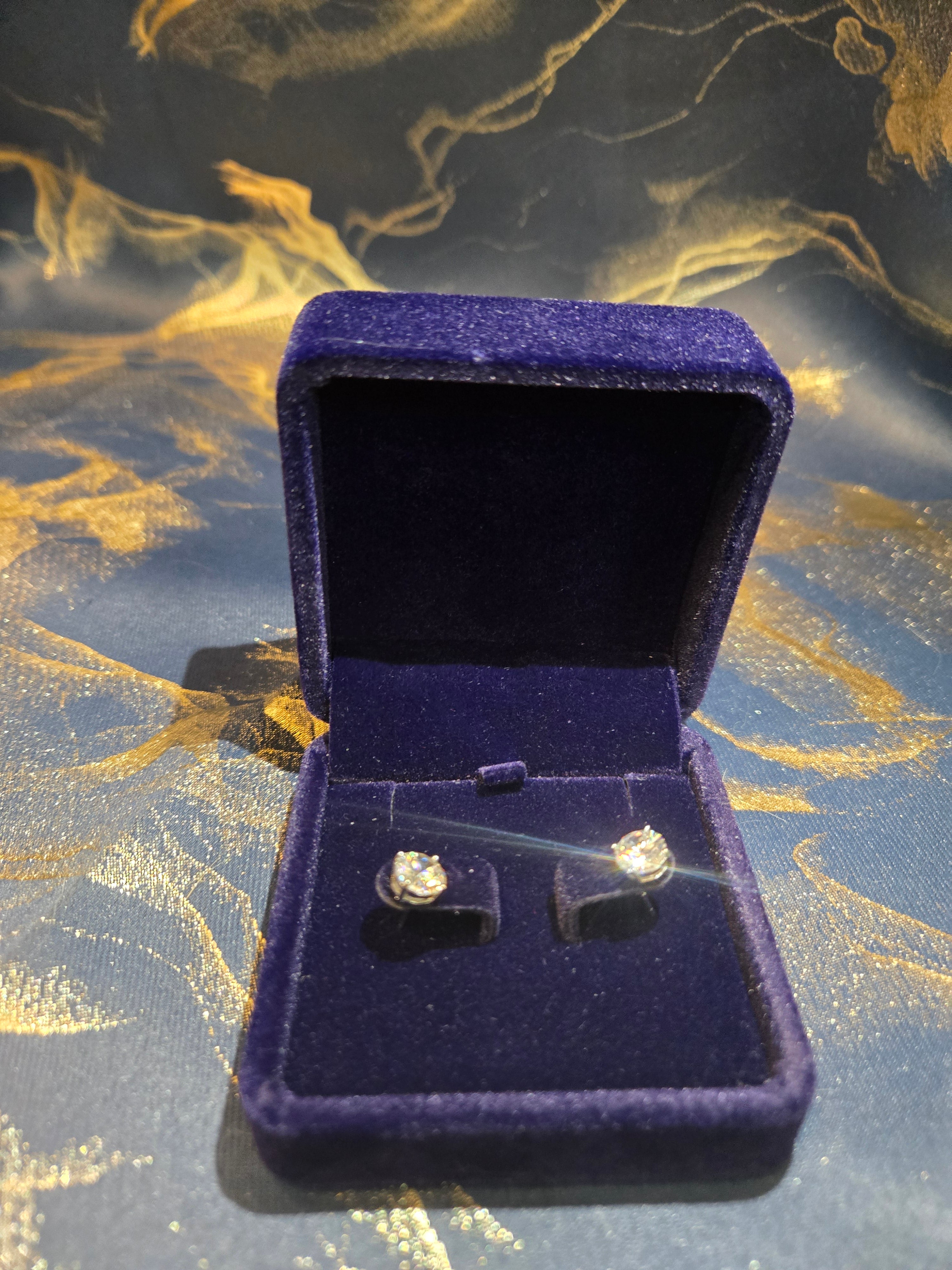 Stainless steal stud CZ earrings