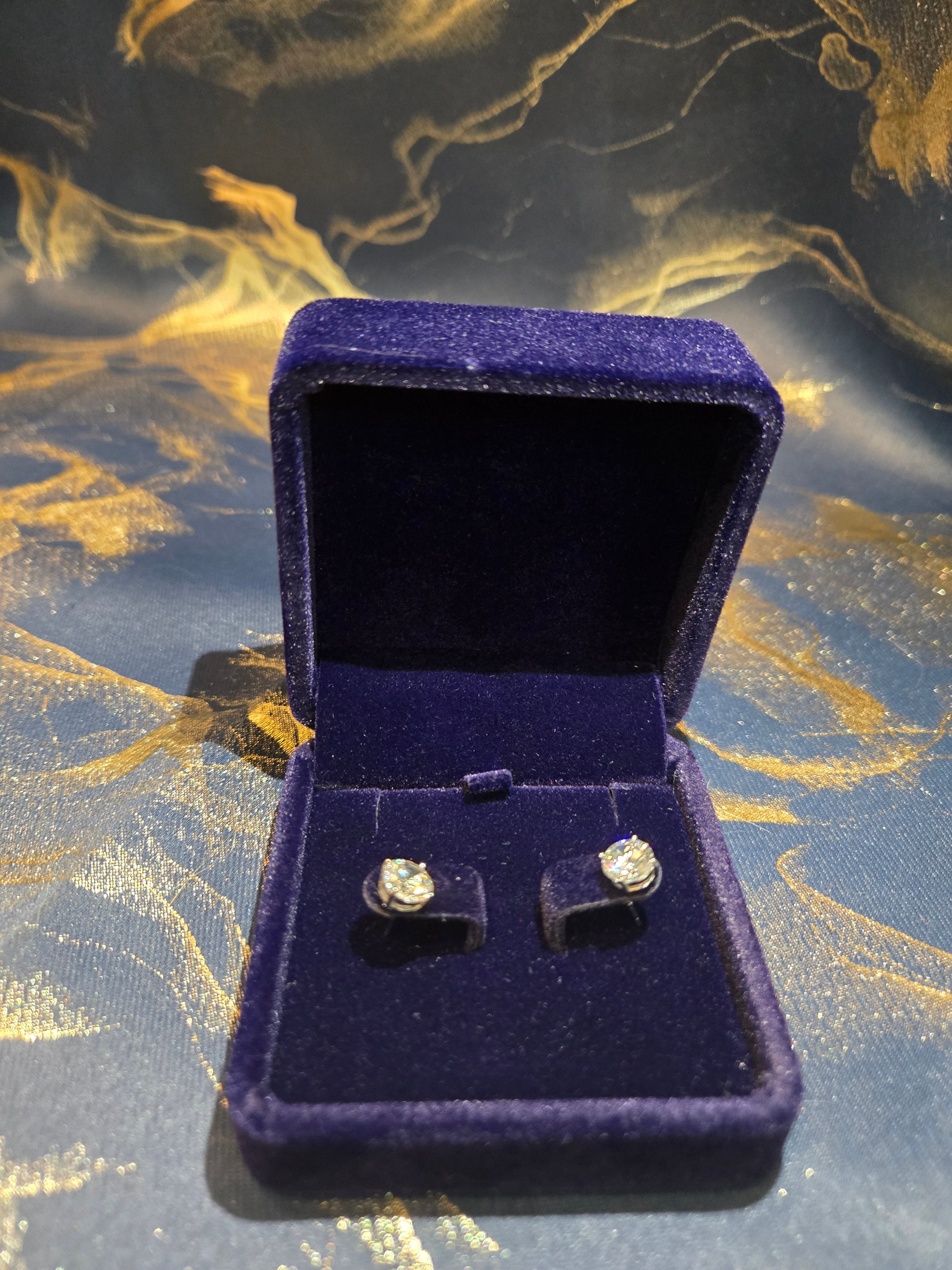 Stainless steal stud CZ earrings